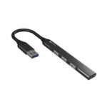 Portronics Mport 31 USB Hub (4-in-1), Multiport Adapter with 1 x USB 3.0 & 3 x USB 2.0 Ports, up to 5 Gbps High Speed Data Transfer for Laptop/PC
